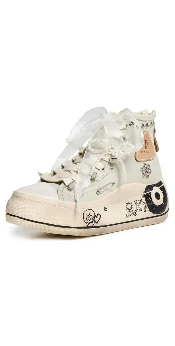 Kurt High Top Sneakers Off White With Charms
