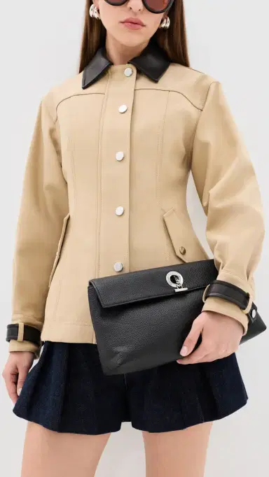 Veronica Beard Anchor Clutch Black One Size | Thumbnail 3