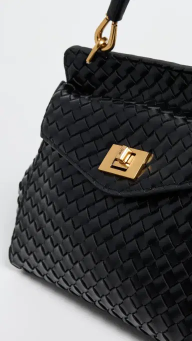 JW PEI Lucia Classic Top Handle Faux Leather Woven Bag | Thumbnail 5 JW PEI Lucia Classic Top Handle Faux Leather Woven Bag | Thumbnail 5