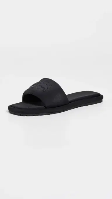 Tory Burch Double T Sport Slides Prefect Black Scuba 8 | Thumbnail 5 Tory Burch Double T Sport Slides Prefect Black Scuba 8 | Thumbnail 5
