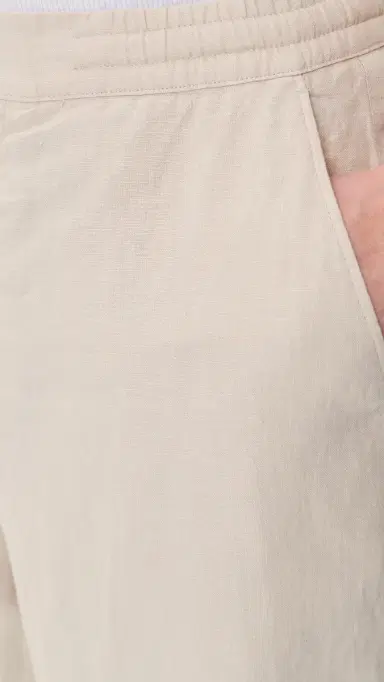 Wax London Glencoe Washed Linen Relaxed Trousers Beige 32 | Thumbnail 6