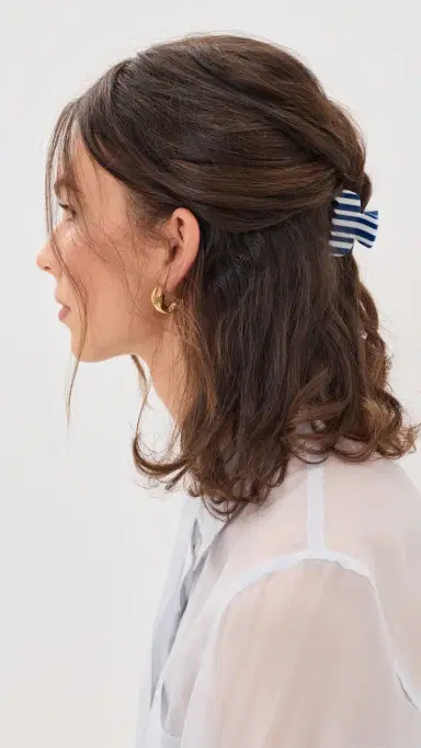 Lele Sadoughi Mini Claw Clip Set Blue Cabana One Size | Thumbnail 3