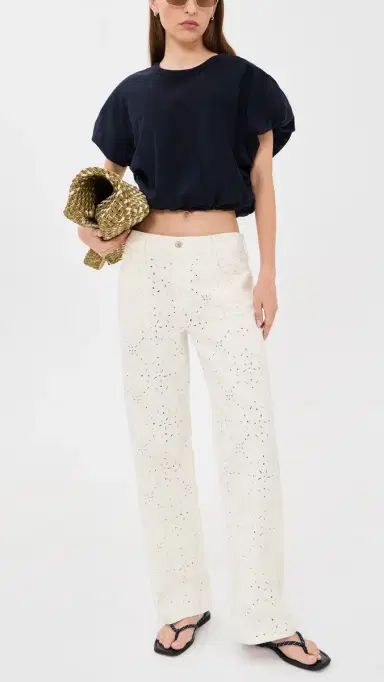 Citizens of Humanity Lindz Straight Jeans Blanc 28 | Thumbnail 5