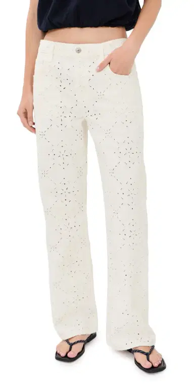Citizens of Humanity Lindz Straight Jeans Blanc 28 | Thumbnail 1