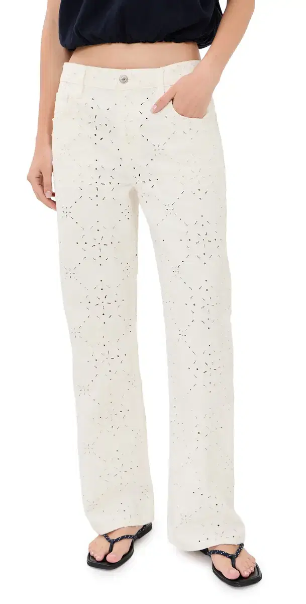 Lindz Straight Jeans Blanc