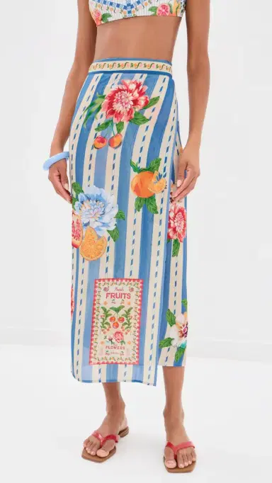 Agua Bendita Zinna Basket Wrap Pareo Multicolor One Size | Thumbnail 2