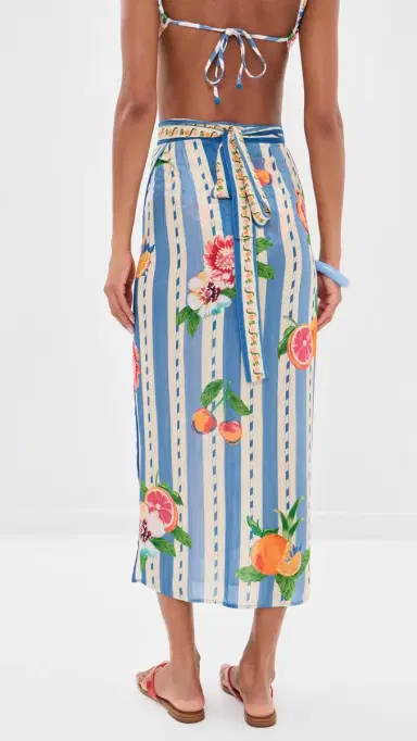 Agua Bendita Zinna Basket Wrap Pareo Multicolor One Size | Thumbnail 3