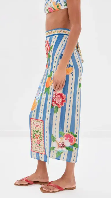 Agua Bendita Zinna Basket Wrap Pareo Multicolor One Size | Thumbnail 4