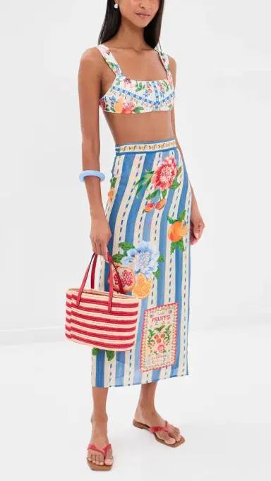 Agua Bendita Zinna Basket Wrap Pareo Multicolor One Size | Thumbnail 5