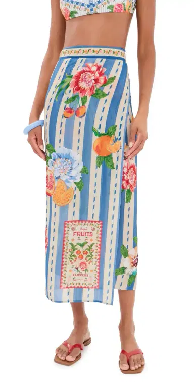 Agua Bendita Zinna Basket Wrap Pareo Multicolor One Size | Thumbnail 1