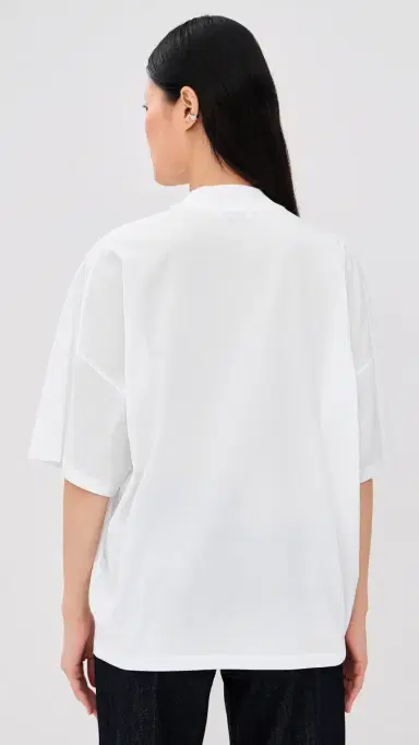 Jil Sander Mock Neck T-Shirt Optic White S | Thumbnail 3