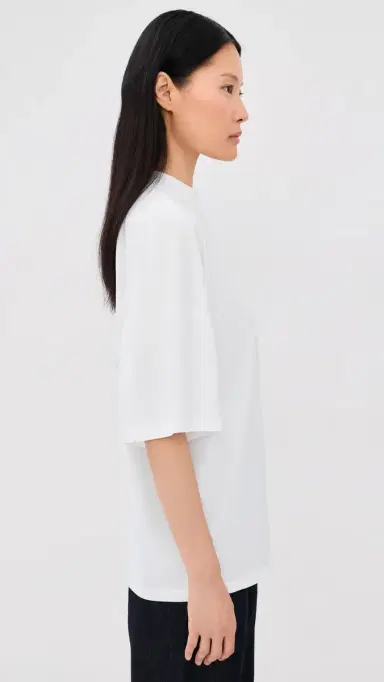 Jil Sander Mock Neck T-Shirt Optic White S | Thumbnail 4