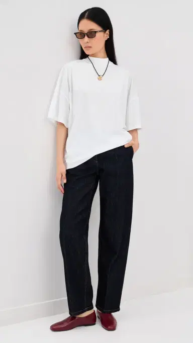 Jil Sander Mock Neck T-Shirt Optic White S | Thumbnail 5