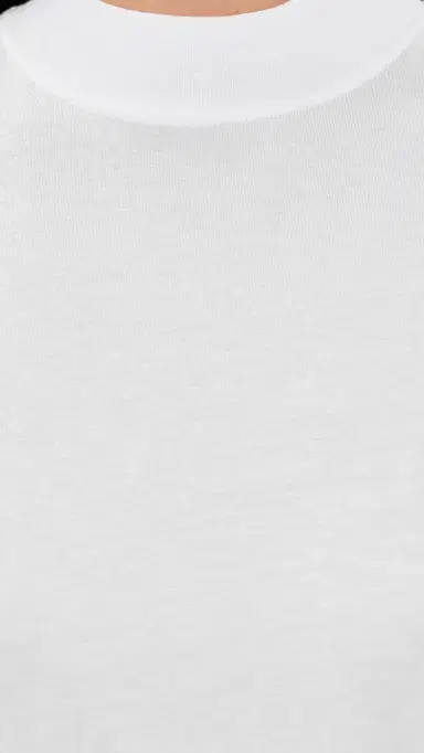 Jil Sander Mock Neck T-Shirt Optic White S | Thumbnail 6