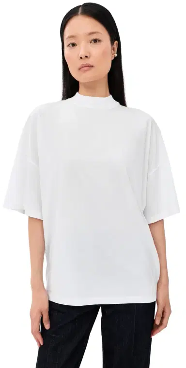 Jil Sander Mock Neck T-Shirt Optic White S | Thumbnail 1