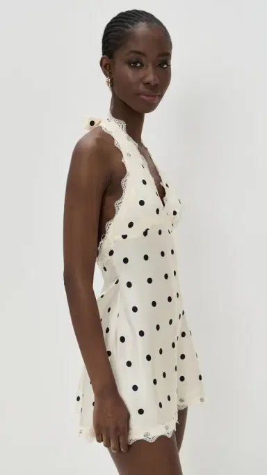 LIONESS Stars Align Mini Dress Cream Polka | Thumbnail 4 LIONESS Stars Align Mini Dress Cream Polka | Thumbnail 4
