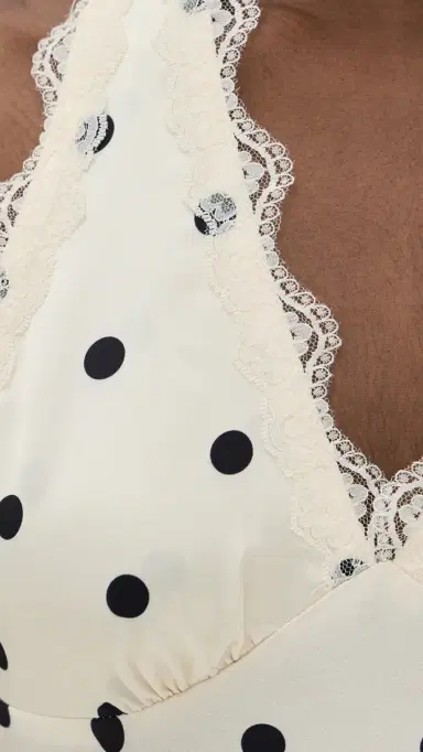 LIONESS Stars Align Mini Dress Cream Polka | Thumbnail 6 LIONESS Stars Align Mini Dress Cream Polka | Thumbnail 6