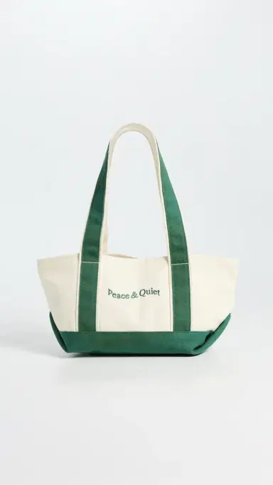 Museum of Peace and Quiet Mini Wordmark Small Boat Tote Forest | Thumbnail 2 Museum of Peace and Quiet Mini Wordmark Small Boat Tote Forest | Thumbnail 2