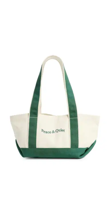 Museum of Peace and Quiet Mini Wordmark Small Boat Tote Forest | Thumbnail 1 Museum of Peace and Quiet Mini Wordmark Small Boat Tote Forest | Thumbnail 1