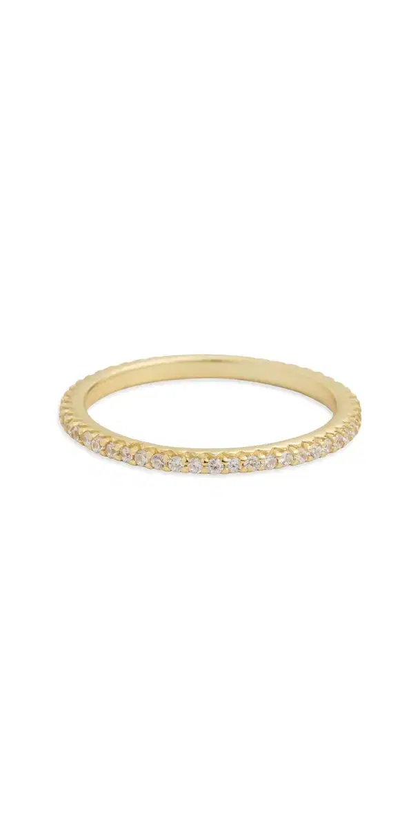 SHASHI Micro Teeny Tiny Tennis Ring Gold
