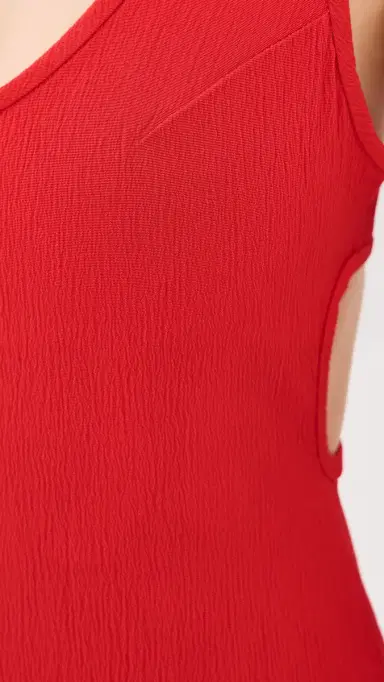 Tibi Creased Stretch Crepe Racerback Dress Red | Thumbnail 6 Tibi Creased Stretch Crepe Racerback Dress Red | Thumbnail 6