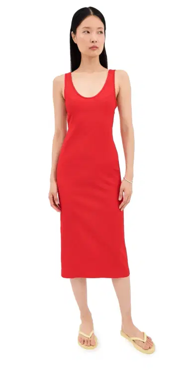 Tibi Creased Stretch Crepe Racerback Dress Red | Thumbnail 1 Tibi Creased Stretch Crepe Racerback Dress Red | Thumbnail 1
