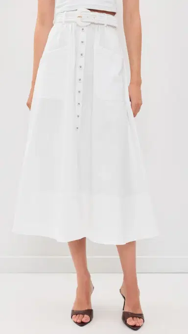 Saloni Kirat Skirt 01-White 0 | Thumbnail 2