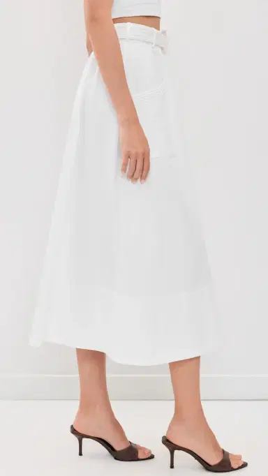 Saloni Kirat Skirt 01-White 0 | Thumbnail 4