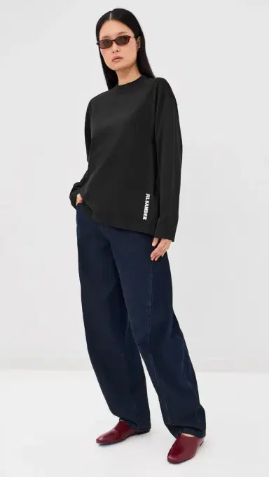 Jil Sander Long Sleeve T-Shirt Black | Thumbnail 5