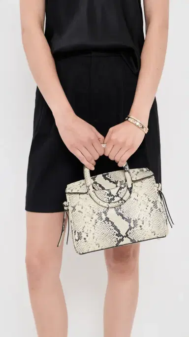 Staud Maude Mini Carryall Tote White Snake One Size | Thumbnail 3 Staud Maude Mini Carryall Tote White Snake One Size | Thumbnail 3
