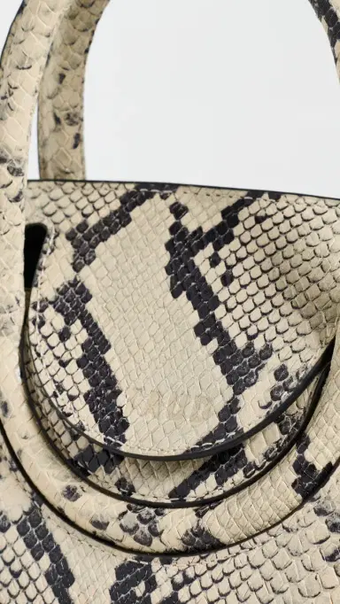 Staud Maude Mini Carryall Tote White Snake One Size | Thumbnail 5 Staud Maude Mini Carryall Tote White Snake One Size | Thumbnail 5