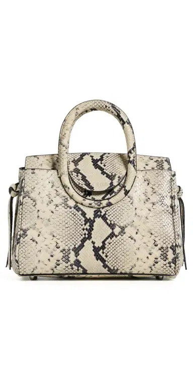 Staud Maude Mini Carryall Tote White Snake One Size | Thumbnail 1 Staud Maude Mini Carryall Tote White Snake One Size | Thumbnail 1