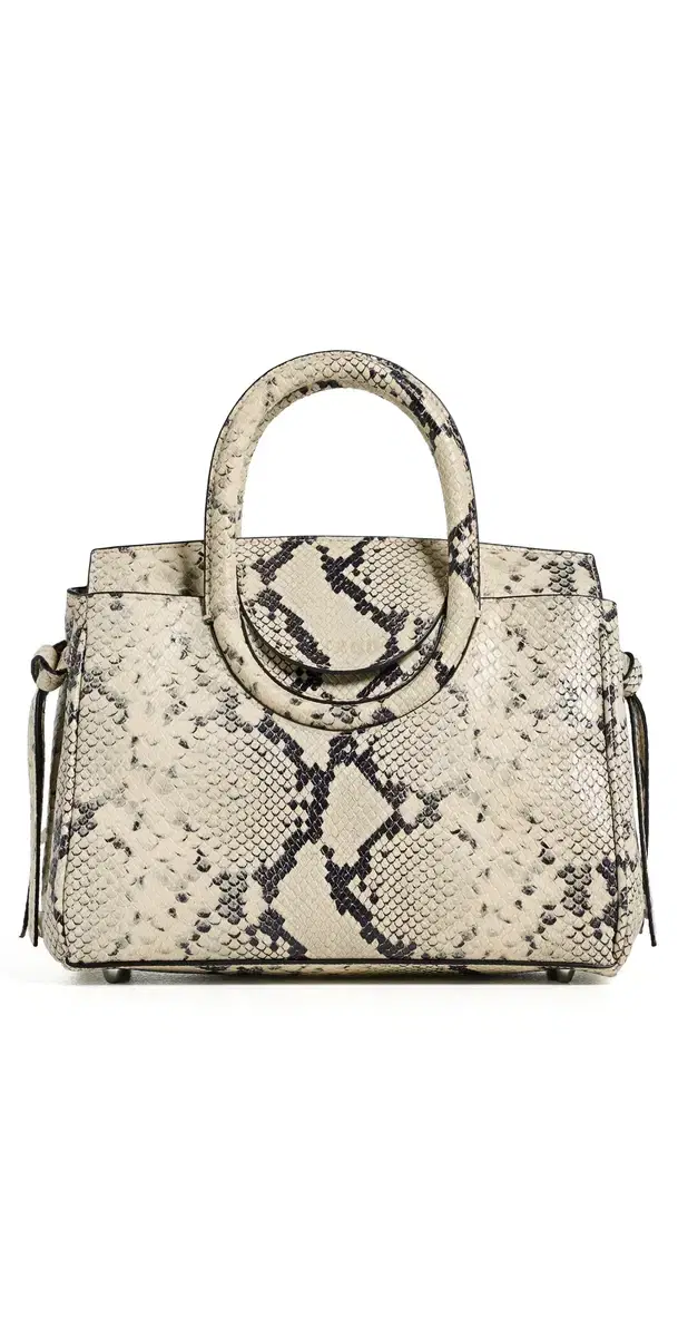 STAUD Maude Mini Carryall Tote White Snake One Size