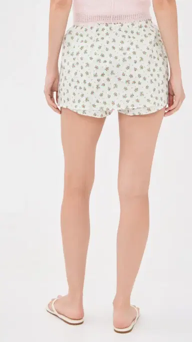 MAUDE CLUB ienna Wrap Shorts prigged Floral | Thumbnail 3