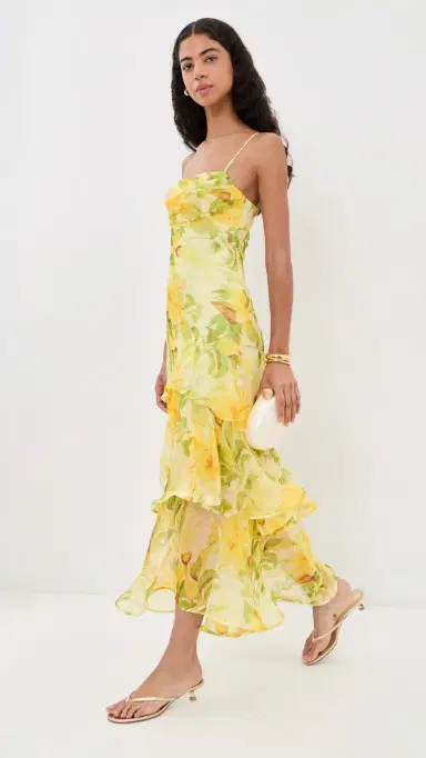 ASTR the Label Alison Dress Yellow Floral | Thumbnail 5 ASTR the Label Alison Dress Yellow Floral | Thumbnail 5