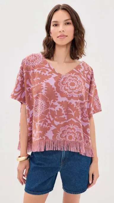 Essentiel Antwerp Jorlando Towel Jersey V Top Combo Violette | Thumbnail 2 Essentiel Antwerp Jorlando Towel Jersey V Top Combo Violette | Thumbnail 2