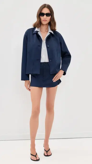 Renggli Satin Cargo Skirt Midnight | Thumbnail 5