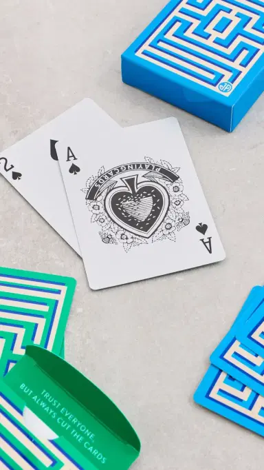 Jonathan Adler Labyrinth Lacquer Card Set Blue One Size | Thumbnail 5