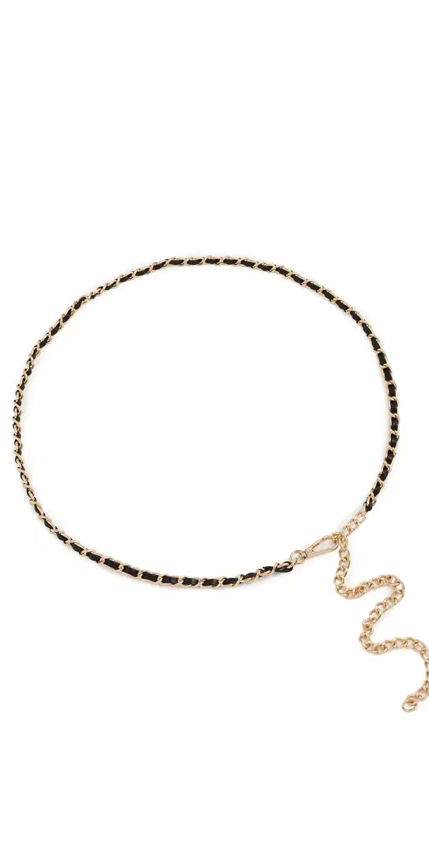 Rue Cambon Belt Black/Gold One Size