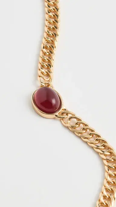 Shashi Casa Gemstone Necklace Gold One Size | Thumbnail 5