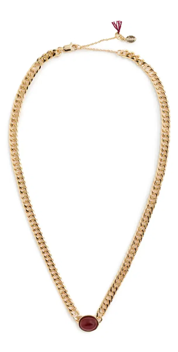 SHASHI Casa Gemstone Necklace Gold One Size