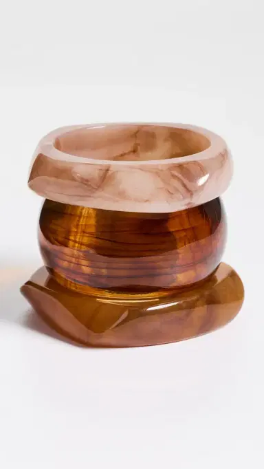 By Adina Eden Thick Resin Bangle Combo Set | Thumbnail 2