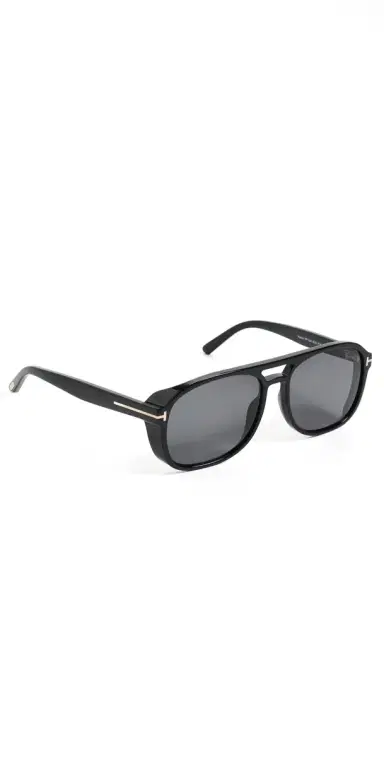 Tom Ford Rosco Sunglasses Shiny Black One Size | Thumbnail 1 Tom Ford Rosco Sunglasses Shiny Black One Size | Thumbnail 1