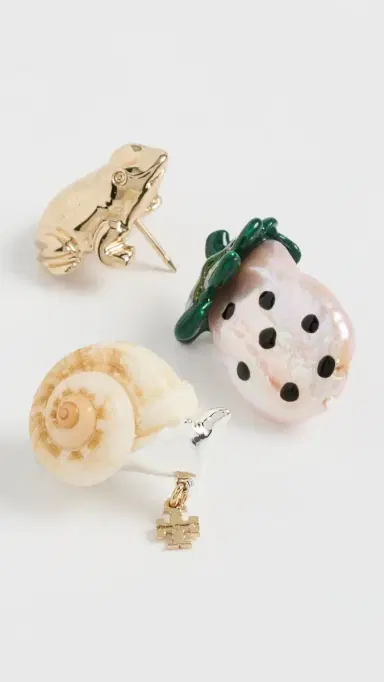 Tory Burch Curiosity Charm Pin Set Multi One Size | Thumbnail 3 Tory Burch Curiosity Charm Pin Set Multi One Size | Thumbnail 3
