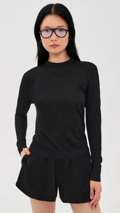 RENGGLI Silk Cashmere Blend Crew Neck Sweater Ink | Thumbnail 2 RENGGLI Silk Cashmere Blend Crew Neck Sweater Ink | Thumbnail 2