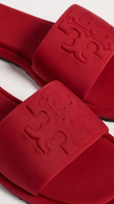 Tory Burch Double T Sport Slides Red Scuba 6 | Thumbnail 6