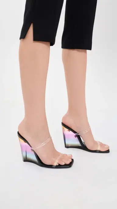 Casablanca Plexi Wedge Sandals | Thumbnail 3 Casablanca Plexi Wedge Sandals | Thumbnail 3