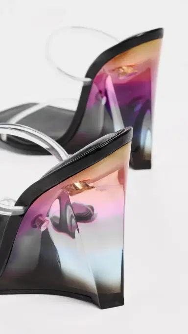 Casablanca Plexi Wedge Sandals | Thumbnail 4 Casablanca Plexi Wedge Sandals | Thumbnail 4