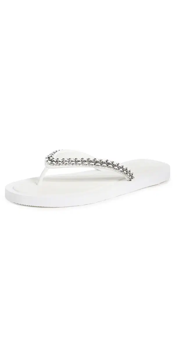 Kira Chain Flip Flops Bianco
