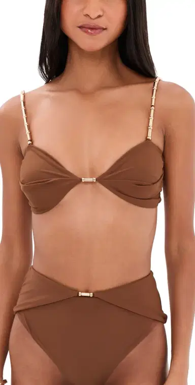 DEVON WINDSOR Emmie Bikini Top Umber | Thumbnail 1